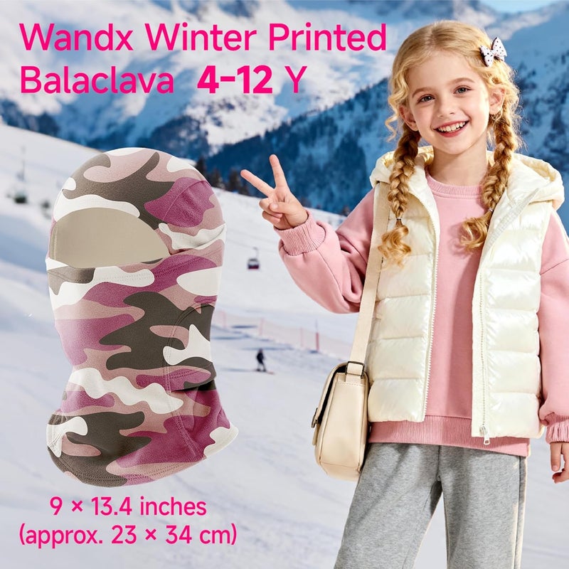 Wandx Winter Kids Balaclava Face Mask Full Fleece Gaiter Ski Mask Neck Warmer for Cold Weather Windproof Face Cover for Boys Girls - Image 4